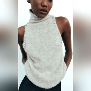 Zara Sleeveless Jewel Knit Top